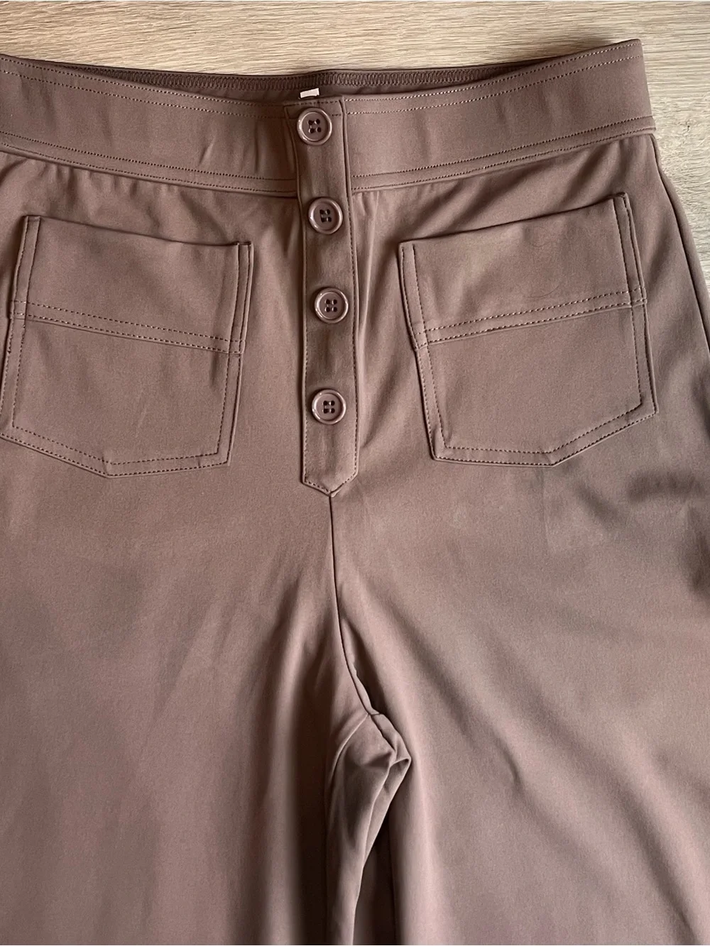 Halara DayStretch High Waisted Straight Leg Casual Pants in Brown Small - Picture 9 of 15